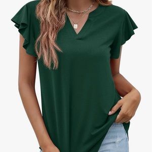 VIVIfashion Cuffed Sleeved Top